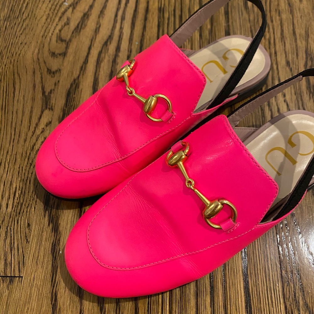 Girls Gucci princetown loafer size 30